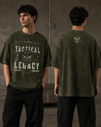 Tactical Legacy | Dropshoulder Acid Wash Oversized T-shirt