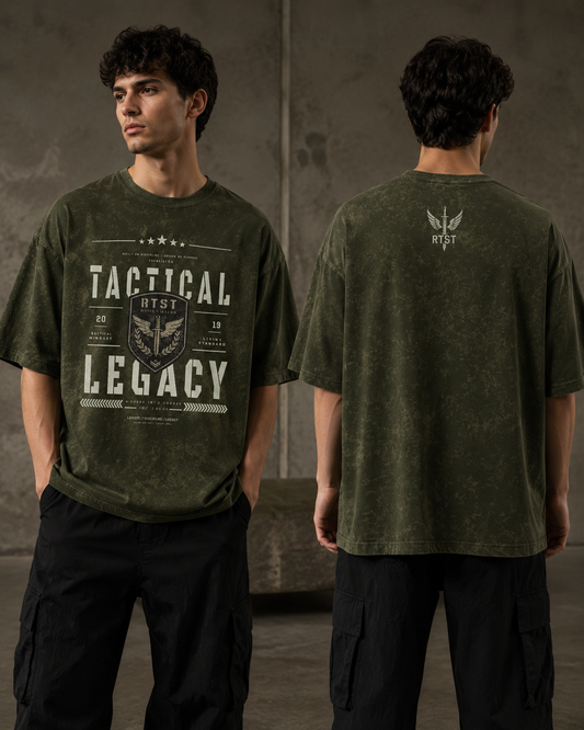 Tactical Legacy | Dropshoulder Acid Wash Oversized T-shirt