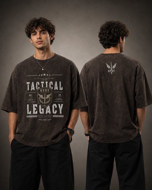 Tactical Legacy | Dropshoulder Acid Wash Oversized T-shirt